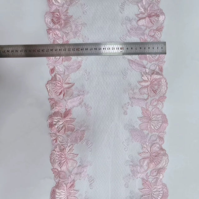 encaje floral de lujo premium color rosa