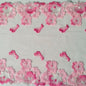 Textura de encaje bordado con flores coloridas de alta calidad
color rosa