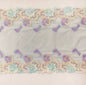 Encaje bordado con flores coloridas vibrantes para lencería
