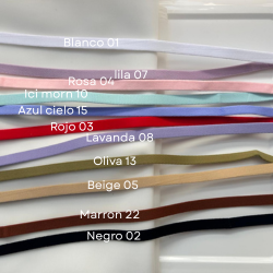 Variedad de colores de cinta cubre varilla 11mm disponibles
